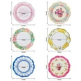 thumbnail image 3 of Efavormart 24 Pack Vintage Mixed Floral Paper Dinner Plates With Scalloped Edge, Round Disposable Party Plates 9", 3 of 11