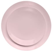 Crown Display Light Pink Fancy Plastic Plates Combo Set - 60 Count