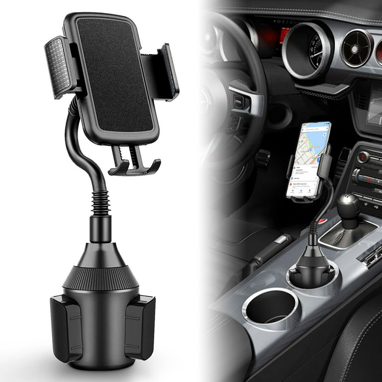KIQ Car Cup Holder Phone Mount, Universal Adjustable Viewing angle Cup  Holder Cradle Car Mount 360 Degree Rotatable, (Goose Neck) Fit For iPhone  11/11