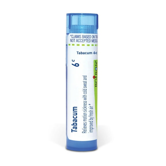 Boiron Tabacum 6C, Homeopathic Medicine for Motion Sickness With Cold Sweat And Improved By Fresh Air, 80 Pellets