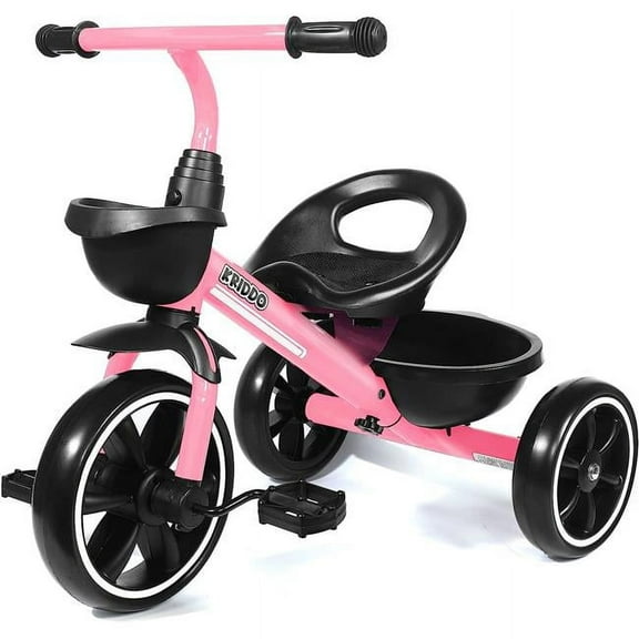 KRIDDO TC003-Pink KRIDDO Kids Tricycles Age 24 Month to 4 Years,Gift Toddler Trike for 2.5 to 5/ 2-4 Year Olds, Pink