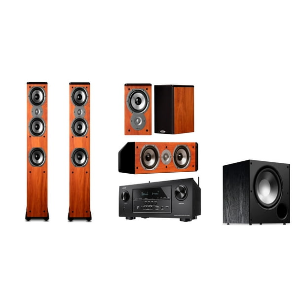 Denon AVRS920W 5.1 Home Theater Package with Polk TSi 400 Series