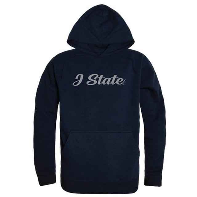 W Republic 558-317-NVY-04 Men Jackson State Tigers Script Hoodie, Navy - Extra Large