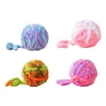 thumbnail image 1 of rygai Cats Ball Toy Bite-resistant Scratch-Proof Tear Resistant Non-shedding Anti-break Relieve Boredom Built-in Bell Fleece Knitting Yarn Ball Toy Pet Supply,Blue, 1 of 7