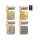 thumbnail image 1 of Glass Jars With Bamboo Lid Spoons, With Airtight Lid, 15 Oz/450ml Glass Food Storage Containers 9, 1 of 5