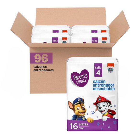 Calzón entrenador Parents Choice Talla 4 Niño 96 pzs