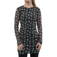 thumbnail image 3 of Nightmare Before Christmas Dress Skulls Logo Official Womens Long Sleeve Mesh, 3 of 4