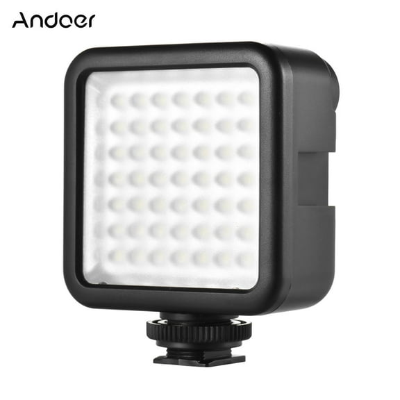 Andoer W49 Interlock Camera LED Panel Light Dimmable Camcorder Video Lighting With Shoe Mount Adapter for Nikon Sony A7 DSLR