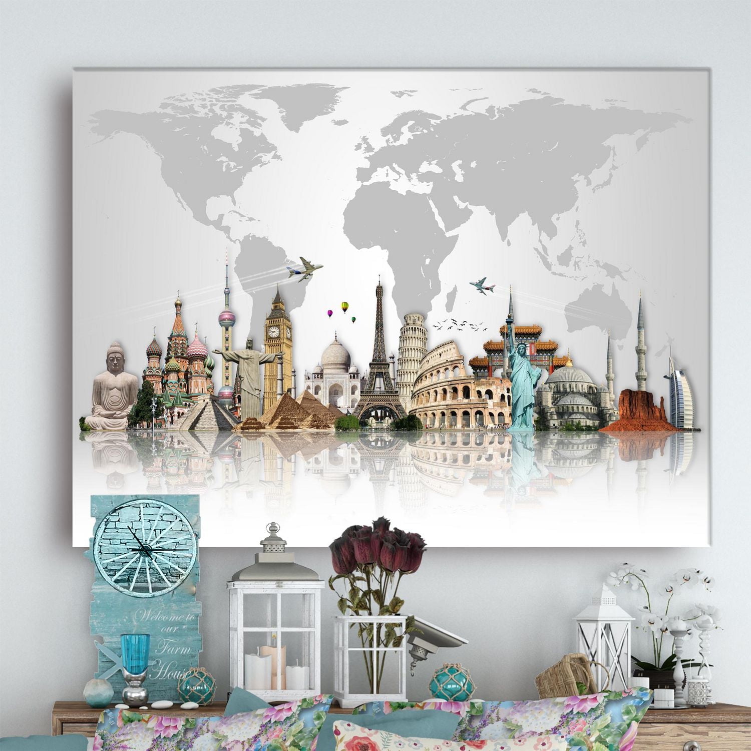 Designart Monuments célèbres à travers le monde Art mural sur toile
