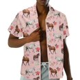 thumbnail image 3 of Garronmavis Wild Horse Couple Outfits Mens Short Sleeve Shirt Size L and Women's Round Neck Dress with Pocket Travel Outfits Tank Midi Dress, 3 of 7