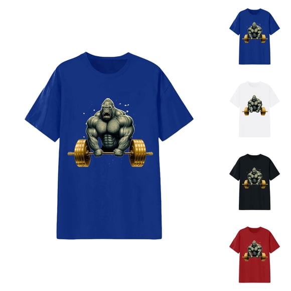 Gorilla Beast Gym Workout Lifting Weights Bodybuilding Women Tshirts 2026 Summer Casual Short Sleeve Crewneck Graphic Tees