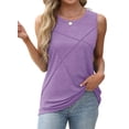 thumbnail image 3 of Camisetas Sin Mangas Informales con Cuello Redondo y Corte Holgado para Mujer, Color , Talla XXL, 3 of 9