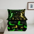 thumbnail image 5 of Bedding Sets Room Decor, Green Yellow Gamepad Pattern, Full, Black Reversible, 5 of 7