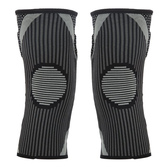 Un par de rodilleras deportivas de silicona antideslizante soporte de resorte tejido negro rodillera soporte para correr baloncesto XL YUNYI BRAND Deportes