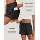 thumbnail image 3 of Pantalones cortos deportivos PINSPARK High Rise para mujer negros, 3 of 6
