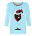 thumbnail image 4 of Kaemgyyd Womens 3/4 Sleeve Tops Casual Loose Christmas Tee Cute Print Crew Neck Shirts for Women Fashion Clothing, 4 of 4