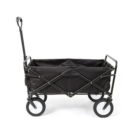 Mac Sports Collapsible Folding Frame Outdoor Garden Utility Wagon Cart  Black