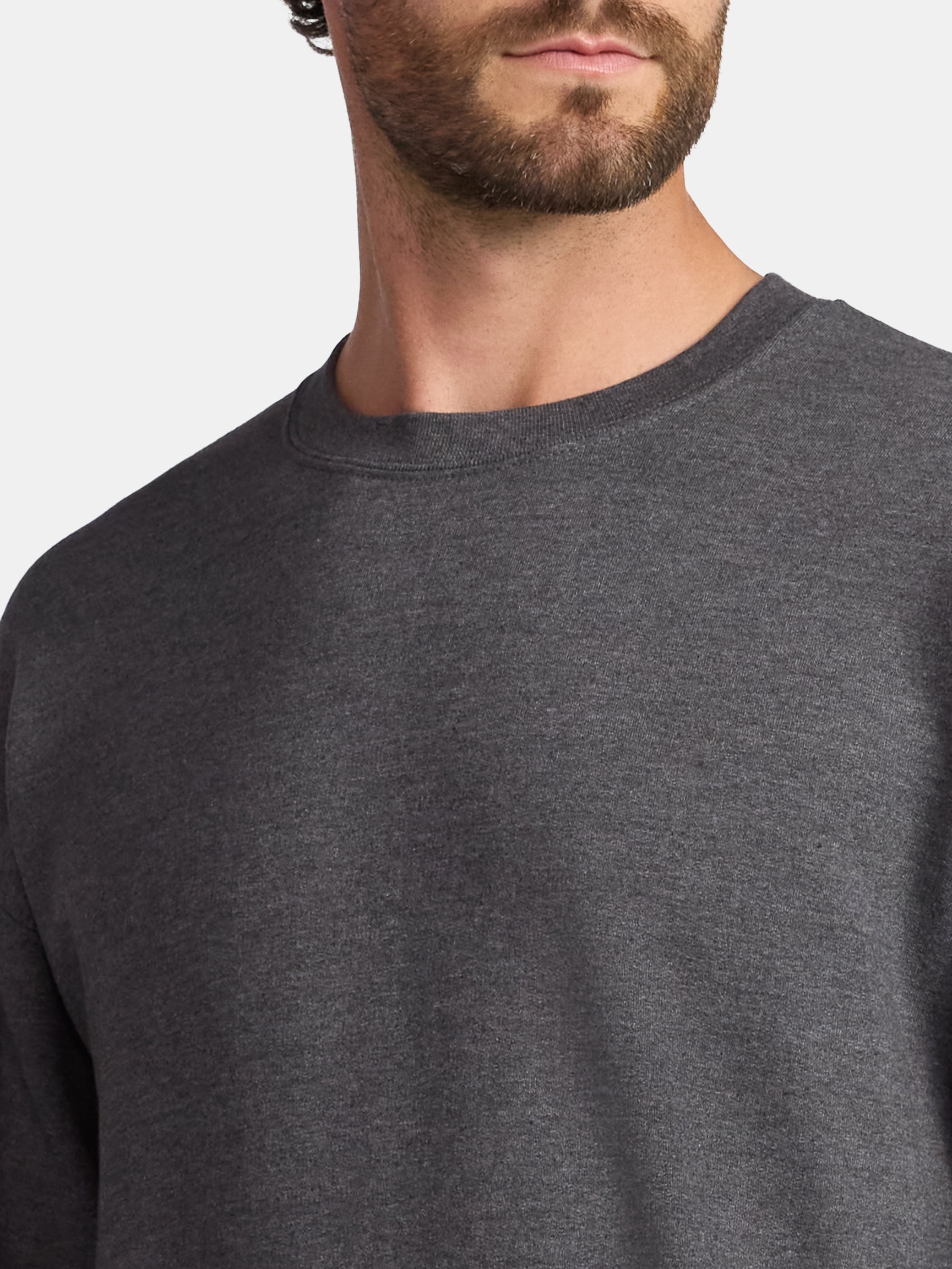 Athletic Works Fleece Crewneck Sweatshirt, Mens & Big & Tall Sizes XS-4XLT