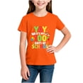 thumbnail image 5 of PWPSG Kids 100 Days of School Shirt Boys Girls Summer Short Sleeve Crewneck Tee Back to School Casual Short Sleeve Top 100th Day Smarter Print Tops Orange 3-4 Years, 5 of 5
