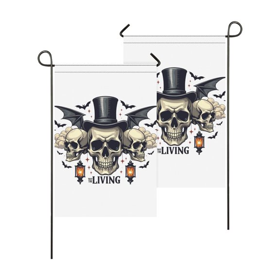 Hanmun Halloween Garden Flag 12x18 Inch Double Sided Outside Holiday Yard Decorations