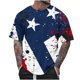 thumbnail image 1 of Blusas y camisas de manga corta con cuello en V, moda de verano, camiseta informal de cuello redondo estampada para hombre, top de algodón de imitación para hombre, 1 of 5