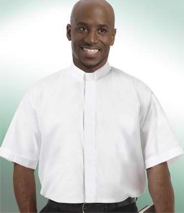 Clerical Shirt-Short Sleeve Tab Collar 