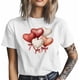 thumbnail image 3 of Camisetas para hombre con estampado de corazón, lazo y globo, de manga corta, informales, con gráficos, 3 of 8