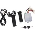 thumbnail image 4 of Throttle Grip, Motor Brushed Speed Controller with Lock Power Display 24V 350W for Razor MX350 Electric Scooter, Designed with Aluminum Alloy Housing and Groove for Heat, 4 of 8