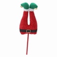 thumbnail image 3 of Christmas Pierna Topper Árbol Navidad Guirnalda Peluche Tela Fácil de Colocar Adecuada para Fiestas de Invierno Decoración de Jardines Oficinas S Rojo Negro Verde, 3 of 8