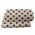 thumbnail image 4 of Star Foot Rest, Patriotic Themed Pattern American Flag Inspired Grunge Nostalgic Illustration, Non-Slip Backing Ergonomic Memory Foam Leg Support for Office, Navy Blue Beige Red, by Ambesonne, 4 of 5