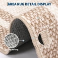 thumbnail image 4 of Hasoo 8' x 10' Area Rug for Living Room Washable Modern Simulated Woven Texture Bordered Non Shedding Neutral Indoor Decor Carpet, Beige, 4 of 5