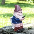 thumbnail image 4 of Funny Gnome Garden Statue Reading Newspaper, Resin Craft Sculpture, Humorous Design Yard Art, Eye-Catching Decor For Patio Yard Balcony Windowsill Outdoor Indoor Decoration, 4 of 7