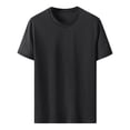 thumbnail image 2 of iixpin Mens Workout Running Athletic Short Sleeve T-shirt Swimming Shirt Quick Dry Basic Casual Tops Black L, 2 of 3