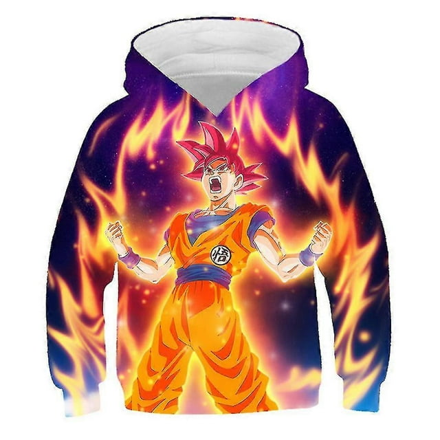 Garçons et Filles Sweat à Capuche Dragon Ball Manches Longues Pull-Over Sport Cadeaux pour 5-10 Ans -NMAOV