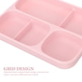 thumbnail image 3 of OULII Toddler Food Plates Food Plate Pink Portable Safe for Kids 1Pcs, 3 of 8
