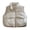 Beige XXL, variant on Women Vest Coat Stand Collar Sleeveless Zipper Placket Cotton Waistcoat with Pockets Drawstring Hem Loose Fit Solid Color Puffer Vest