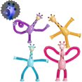 thumbnail image 2 of 4pcs Telescopic Suction Cup Giraffe Toy, Shape-changing Giraffe Telescopic Tube Cartoon Puzzle Suction Cup Parent-child Interactive Decompression Toy, 2 of 4
