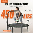 thumbnail image 2 of 51" Foldable Mini Fitness Trampoline Adults Exercise Rebounder with Handle, 2 of 9