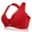 Red, variant on Women's nylon underwear including 1PC bra Red Nylon Women's Front Closure Extra-Elastic Large Criss Cross Shaping Posture Lift Bra