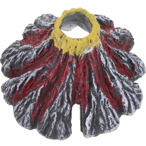 TAILTOSS 1Pcs Fish Tank Volcano Decorations Resin Material Realistic Design For Aquarium Landscaping
