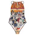 thumbnail image 3 of Fairy Tail Women's One-piece Swimsuit Bathing Suits High Neck Tummy Control Swimwear Swim Suit L, 3 of 7