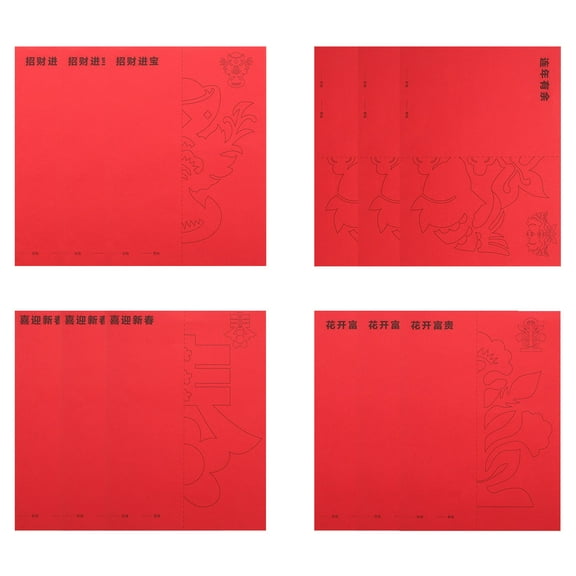 KONTONTY Red Origami Paper Sheets for Crafts, Creative Paper Folding, and Artistic Craft Projects