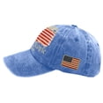 thumbnail image 5 of USA 250th Anniversary Distressed Denim Hat 1776-2026 Adjustable Patriotic Commemorative Baseball Cap Gifts for Veterans Patriots Men Women,Sky Blue, 5 of 5