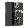 thumbnail image 3 of Plating Hello Kitty Case for Xiaomi Redmi Note 12 Turbo 12S 11 Pro 11s 10s 10 9 8 9s 12C 13C A1 K50 K60 Ultra Holder Stand Cover, 3 of 5