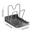 thumbnail image 4 of kkbbma under $5 Pot lid Holder And Spoon Rest, 2 Layers Lid And Spoon Rest Pot Lid Organizer With Drip Tray, Multifunctional Utensils Pan Pot Cover Lid Rack Shelf for Pot Lids, Spatulas, 4 of 9