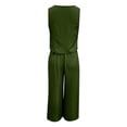 thumbnail image 5 of Two Piece of Workouts Outfits Plus Size Round-Neck Sleeveless And Long Pants Casual 2PC Sets, 5 of 5