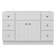 thumbnail image 4 of Brookings 48" Bathroom Vanity Shaker Wood Fully Assembled Sherwin Williams-White, 4 of 7