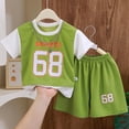 thumbnail image 5 of HAOTAGS Boys Outfit Sets,Sport Tee & Loose-Fit Shorts Quick-Dry Loose Fit Active 2-Piece Play Set Green 6-12 Months, 5 of 5