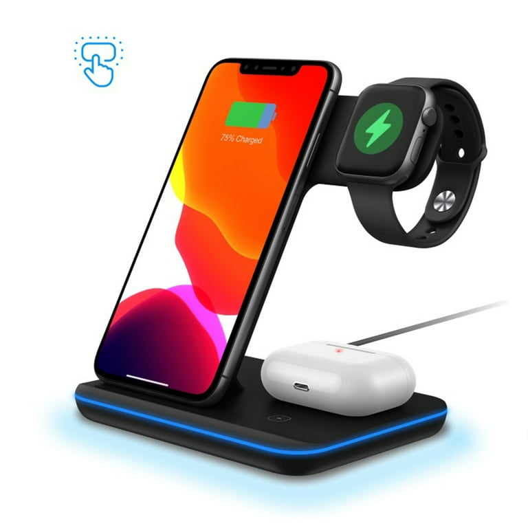 WAITIEE Wireless Charger 3 in 1 15W Fast Charging Station for