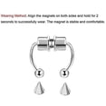 thumbnail image 5 of Visland Women/Men Fake Nose Ring, Non-Piercing Fashion Magnetic septum Clip for Party and Daily 2PCS, 5 of 8